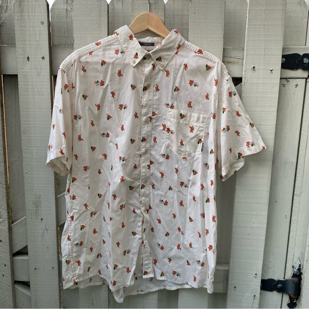 Eddie Bauer Summer Bigfoot Button Down Shirt